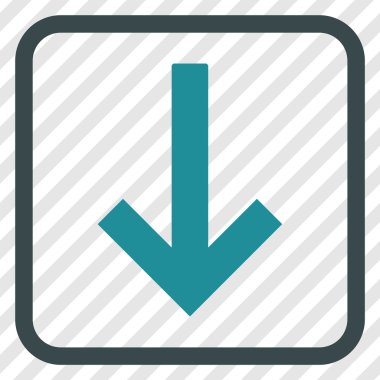 Bir çerçeve içinde ok vektör simgesi