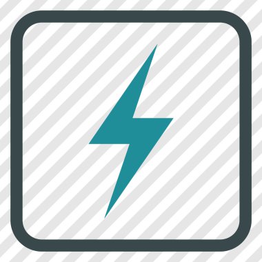 Elektrik vektör simgesi bir çerçeve içinde