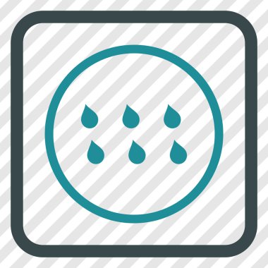 Damla vektör simgesi bir çerçeve içinde