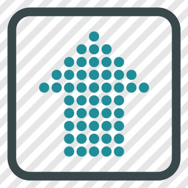 Vektör simgesi bir çerçeve içinde yukarı noktalı ok