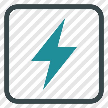 Elektrik Strike vektör simgesi bir çerçeve içinde