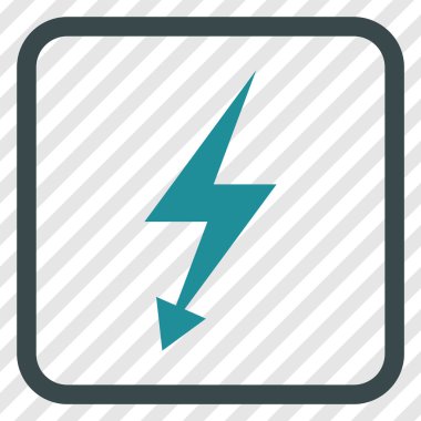 Elektrik Strike vektör simgesi bir çerçeve içinde