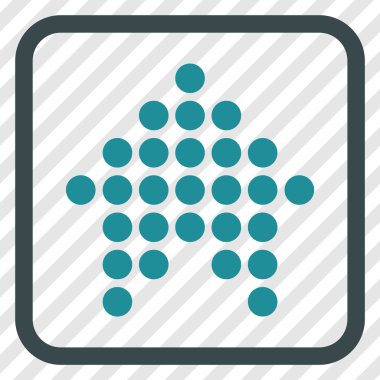 Vektör simgesi bir çerçeve içinde yukarı noktalı ok