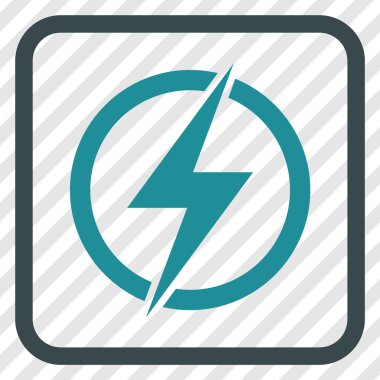 Elektrik vektör simgesi bir çerçeve içinde