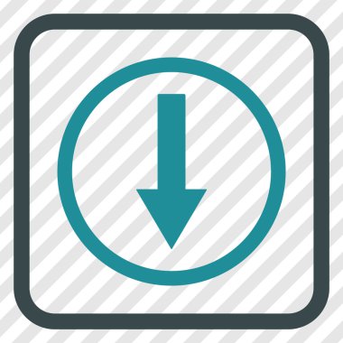 Bir çerçeve içinde yönlü ok vektör simgesi