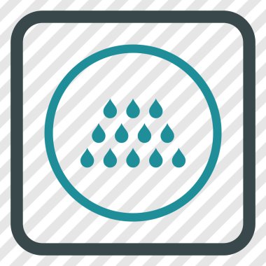 Damla vektör simgesi bir çerçeve içinde