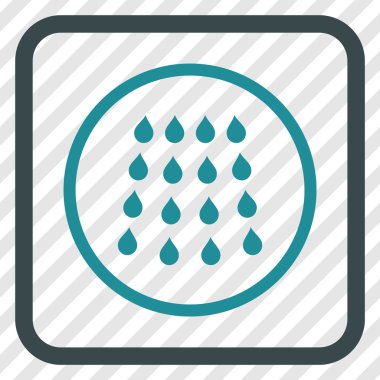 Damla vektör simgesi bir çerçeve içinde