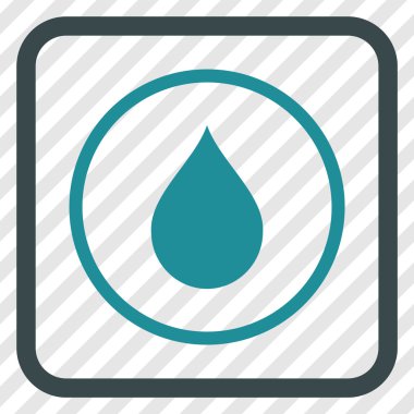 Damla vektör simgesi bir çerçeve içinde