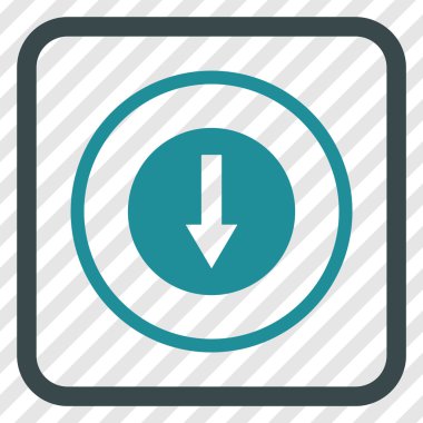 Bir çerçeve içinde yönlü ok vektör simgesi