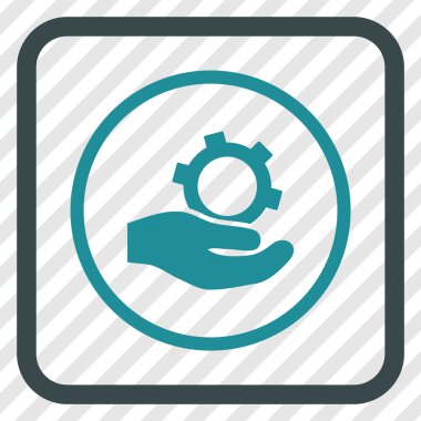 Bir çerçevedeki mühendislik hizmeti vektör simgesi