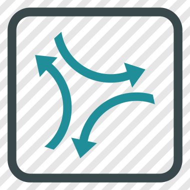 Exchange oklar bir çerçeve içinde simge vektör