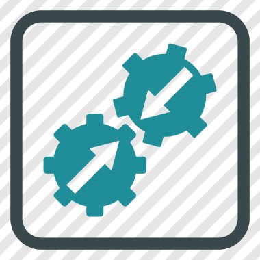 Dişli Tümleştirme vektör simgesi bir çerçeve içinde