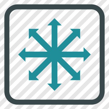 Genişletin okları vektör simgesi bir çerçeve içinde