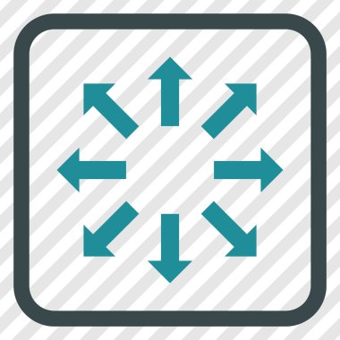 Oklar vektör simgesi bir çerçeve içinde patlayabilir