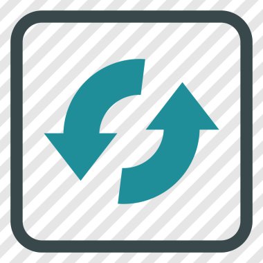 Exchange oklar bir çerçeve içinde simge vektör