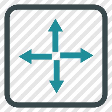 Genişletin okları vektör simgesi bir çerçeve içinde