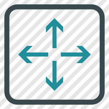 Genişletin okları vektör simgesi bir çerçeve içinde