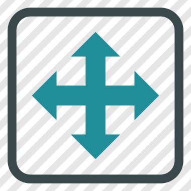 Genişletin okları vektör simgesi bir çerçeve içinde