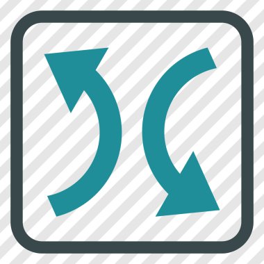 Exchange oklar bir çerçeve içinde simge vektör