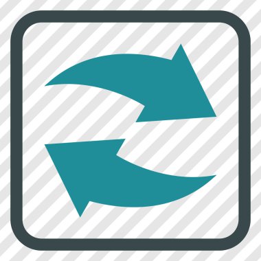 Exchange oklar bir çerçeve içinde simge vektör