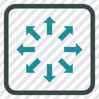 Genişletin okları vektör simgesi bir çerçeve içinde