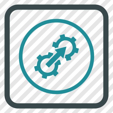 Dişli Tümleştirme vektör simgesi bir çerçeve içinde