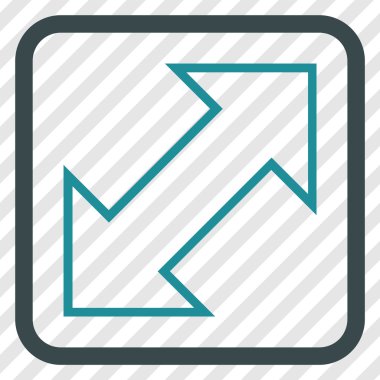 Exchange çapraz vektör simgesi bir çerçeve içinde