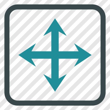 Genişletin okları vektör simgesi bir çerçeve içinde