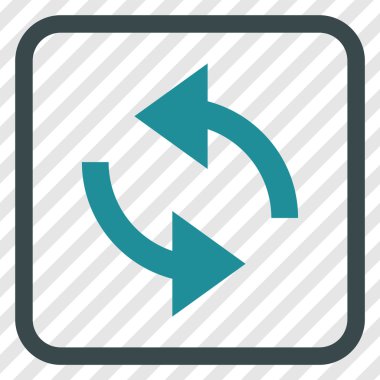 Exchange oklar bir çerçeve içinde simge vektör