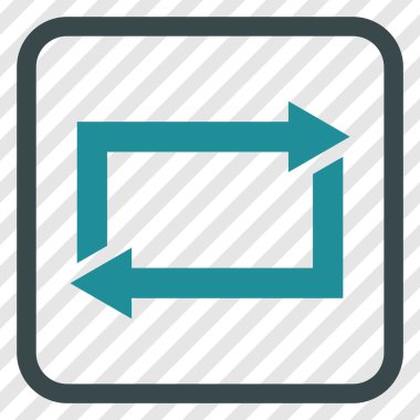 Exchange oklar bir çerçeve içinde simge vektör