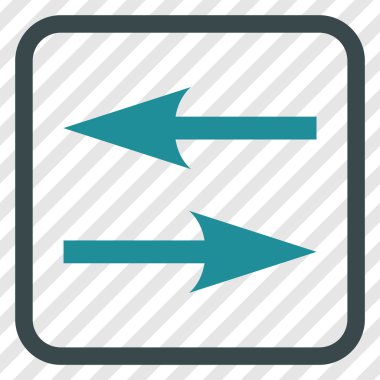 Yatay Exchange oklar bir çerçeve içinde simge vektör