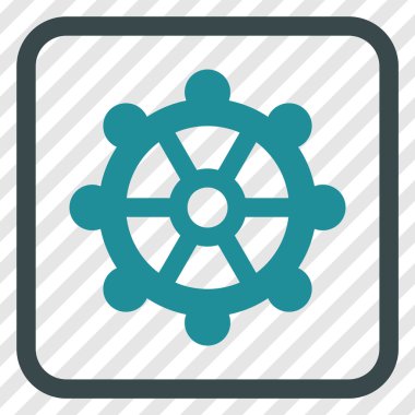 Dişli vektör simgesi bir çerçeve içinde