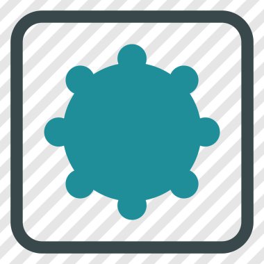 Dişli vektör simgesi bir çerçeve içinde