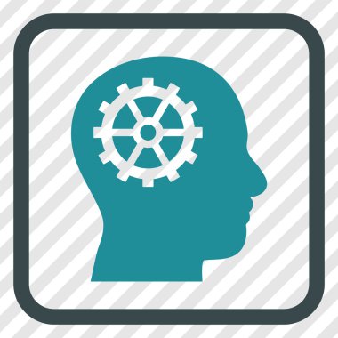 Akıl vektör simgesi bir çerçeve içinde