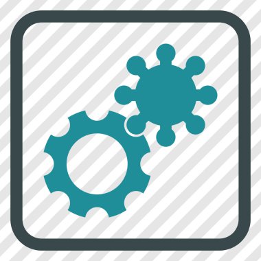 Gears'ı vektör simgesi bir çerçeve içinde