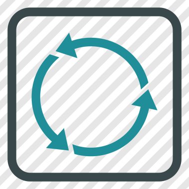 Geri dönüşüm vektör simgesi bir çerçeve içinde