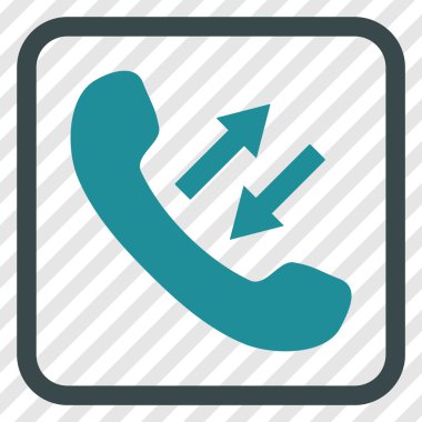 Vektör simgesi bir çerçevede konuşurken telefon