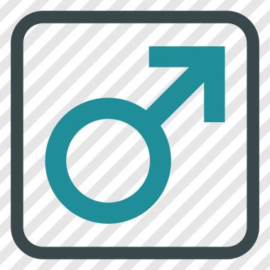 Erkek simge vektör simgesi bir çerçeve içinde