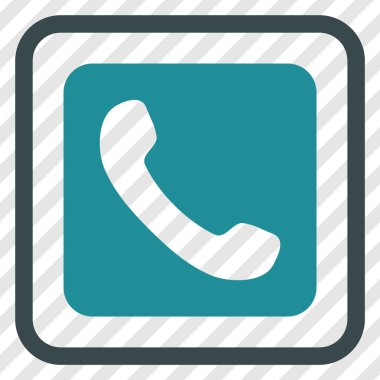 Telefon vektör simgesi bir çerçeve içinde