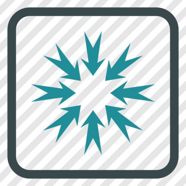 Basınç oklar bir çerçeve içinde simge vektör