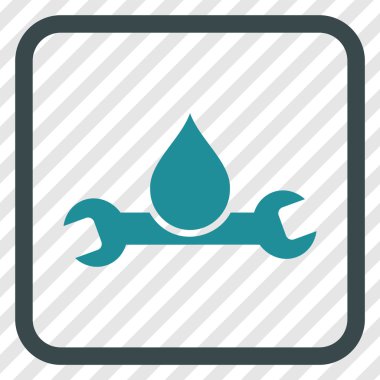 Sıhhi tesisat vektör simgesi bir çerçeve içinde