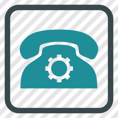 Telefon ayarları vektör simgesi bir çerçeve içinde