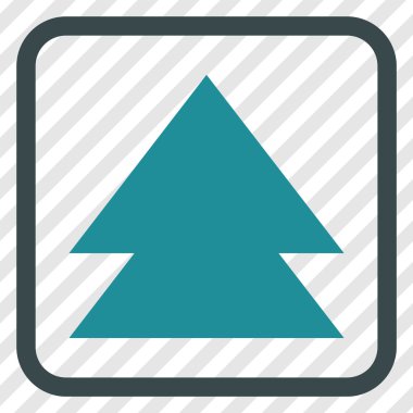 Vektör simgesi bir çerçeve içinde yukarı çıkar