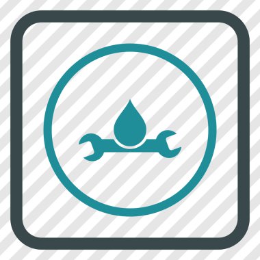 Sıhhi tesisat vektör simgesi bir çerçeve içinde