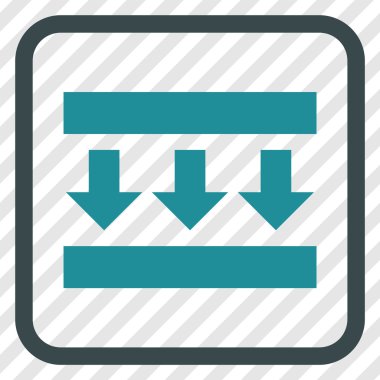 Basıncı vektör simgesi bir çerçeve içinde aşağı