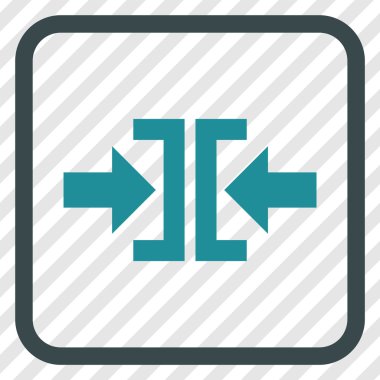 Basın yatay yöndeki vektör simgesi bir çerçeve içinde