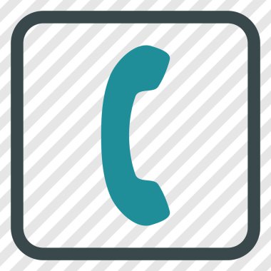 Telefon alıcı vektör simgesi bir çerçeve içinde