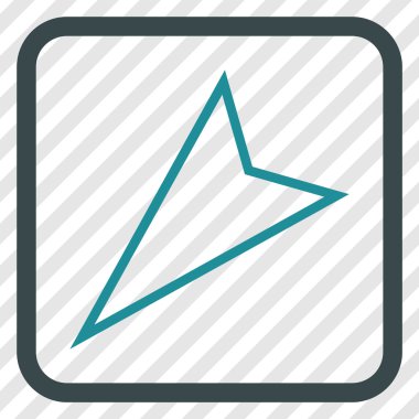 İşaretçi yaptı vektör simgesi bir çerçeve içinde aşağı