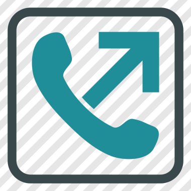 Giden arama vektör simgesi bir çerçeve içinde