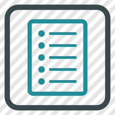 Liste sayfa vektör simgesi bir çerçeve içinde